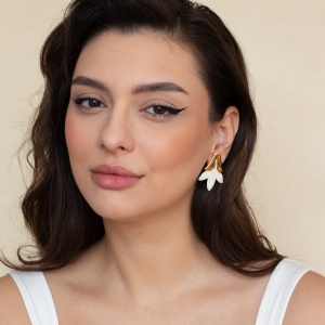 Cercei Stud - Lalea Stilizata - Img 3