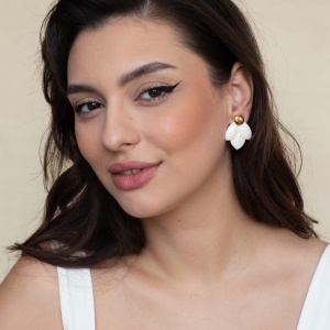 Cercei tip stud - Ghiocel Stilizat - Img 6