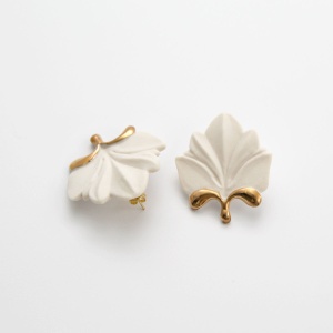 Cercei tip stud - Frunza Exotica - Img 4