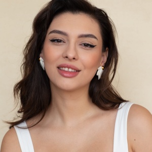Cercei Stud - Lotus Stilizat - Img 2