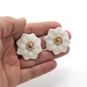 Cercei tip stud - Floare de mar