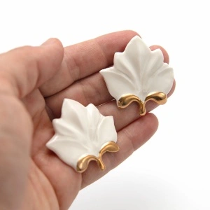 Cercei tip stud - Frunza Exotica