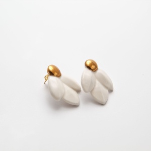 Cercei tip stud - Ghiocel Stilizat - Img 4