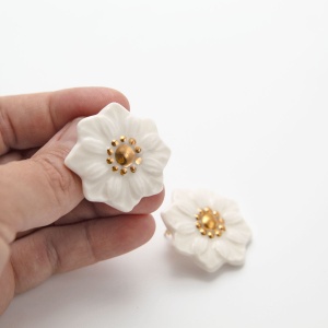 Cercei tip stud - Floare de mar - Img 2