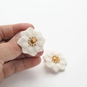 Cercei tip stud - Floare de mar - Img 2