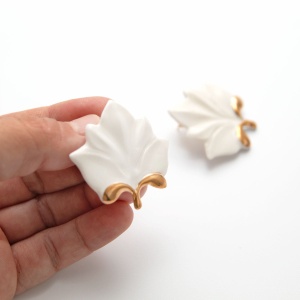 Cercei tip stud - Frunza Exotica - Img 2