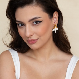 Cercei Stud - Lalea Stilizata - Img 2