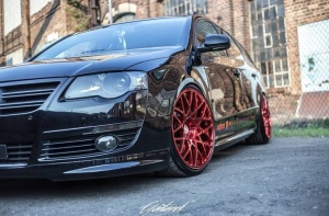 Faruri VW Passat B6 (3C) look negru cu lupa - Img 6