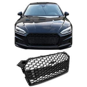 Grila Audi A5 (2016 - 2019) negru lucios - Img 2