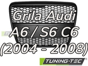Grila Audi A6 C6 (2004 - 2008) 'RS Style' negru mat PDC