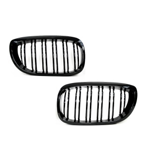 Grila dubla BMW E46 coupe cabrio FL M-LOOK negru lucios - Img 5