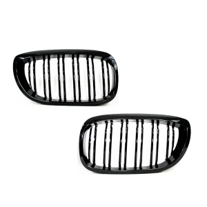 Grila dubla BMW E46 coupe cabrio FL M-LOOK negru lucios - Img 5