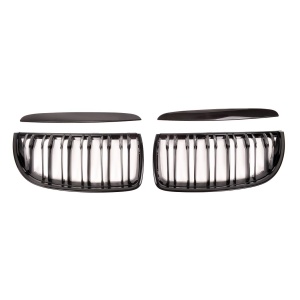 Grila dubla BMW E90 E91 NFL M-LOOK negru lucios - Img 4