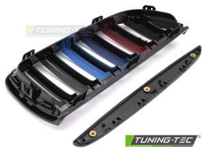 Grila dubla BMW E90 E91 NFL M-Power negru lucios - Img 6