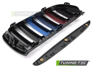 Grila dubla BMW E90 E91 NFL M-Power negru lucios - Img 6