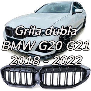 Grila dubla BMW G20 G21 negru lucios