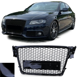 Grila fara emblema Audi A4 S4 B8 (2008 - 2011) 'RS Style' negru lucios PDC - Img 2