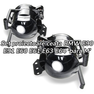 Proiectoare ceata 'bara M' BMW E90 E91 E60 E61 E63 E64 fumuriu - Img 1
