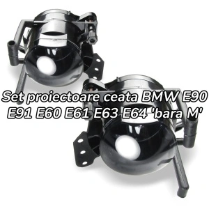 Proiectoare ceata 'bara M' BMW E90 E91 E60 E61 E63 E64 fumuriu