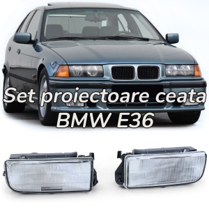 Proiectoare ceata BMW E36 clar 'OEM look'