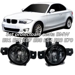 Proiectoare ceata BMW E81, E82, E87, E88, E84, E83, E70 fumuriu
