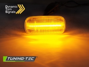 Semnalizari aripa Audi A4 B6, B7, A3 8P, A6 C6 LED DINAMIC alb - Img 2