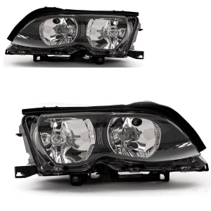 Set faruri BMW E46 FL negru