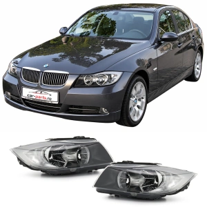 Set faruri BMW E90, E91 look negru (2005 - 2008)