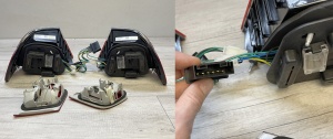 Stopuri BMW E46 coupe NFL LED rosu clar - Img 5