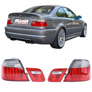 Stopuri BMW E46 coupe NFL LED rosu clar - Img 4