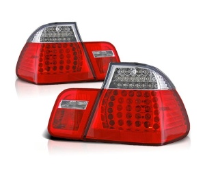 Stopuri BMW E46 FL sedan rosu clar LED