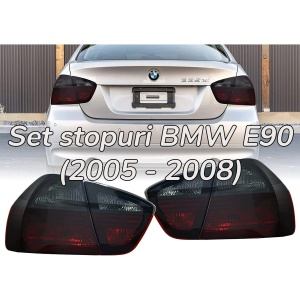 Stopuri BMW E90 NFL rosu fumuriu