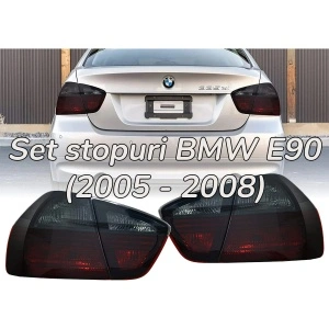 Stopuri BMW E90 NFL rosu fumuriu