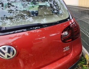 Stopuri VW Golf 5 hatchback Dark Red Cherry rosu fumuriu LED - Img 5