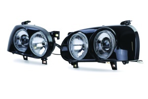 Faruri VW Golf 3 'Hella Twin look Dual Round' cu lupa - Img 2