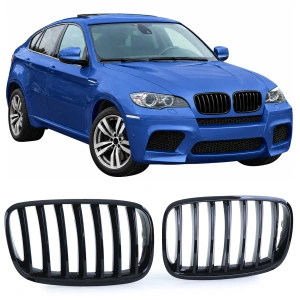 Grila BMW X5 E70, X6 E71 negru lucios