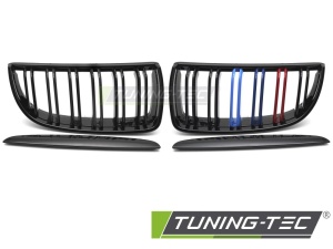 Grila dubla BMW E90 E91 NFL M-Power negru lucios - Img 3