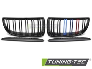 Grila dubla BMW E90 E91 NFL M-Power negru lucios - Img 3