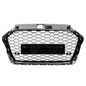Grila fara emblema Audi A3 S3 8V negru lucios (2017 - 2020) PDC - Img 2