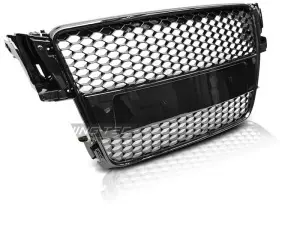 Grila fara emblema Audi A5 8T (2007 - 2011) 'RS Style' negru lucios - Img 2