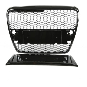 Grila fara emblema Audi A6 C6 (2004 - 2008) 'RS Style' negru lucios PDC - Img 2