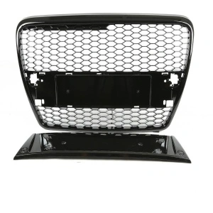 Grila fara emblema Audi A6 C6 (2004 - 2008) 'RS Style' negru lucios PDC - Img 2