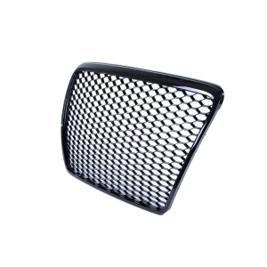 Grila fara emblema Audi A6 C6 (2009 - 2011) 'RS Style' negru lucios - Img 4