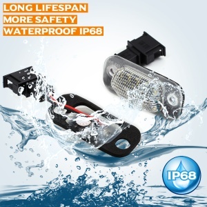 Iluminare numar inmatriculare VW Golf 3, Polo 6N, Seat Cordoba, Seat Ibiza cu LED - Img 3