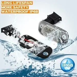 Iluminare numar inmatriculare VW Golf 3, Polo 6N, Seat Cordoba, Seat Ibiza cu LED - Img 3