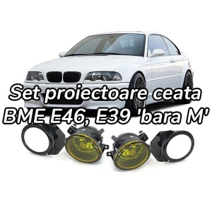 Proiectoare ceata 'bara M' BMW E46 E39 galben