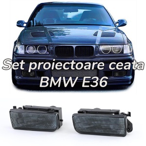 Proiectoare ceata BMW E36 fumuriu 'OEM look'