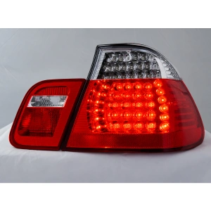 Stopuri BMW E46 NFL sedan LED rosu clar - Img 3