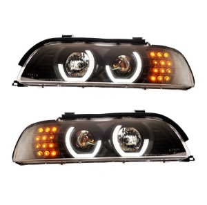 Faruri BMW E39 3D Angel Eyes negru - Img 2