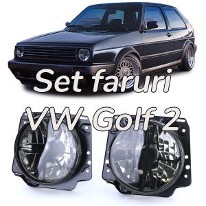 Faruri VW Golf 2 MK2 cruce fumuriu